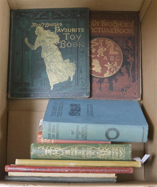 Childrens and illustrated books, including Rackham, The Ring of the Niblung, 1st edition,